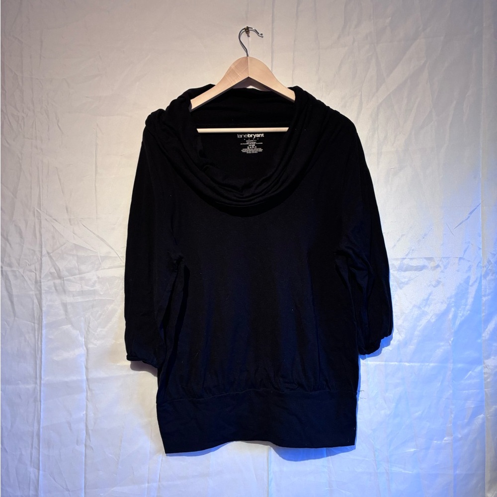 Lane Bryant Black Cowl Neck Sweater